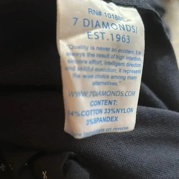 7 Diamonds Shirt Men's Size L Navy Blue Button Up Long Sleeve - Picture 7 of 7